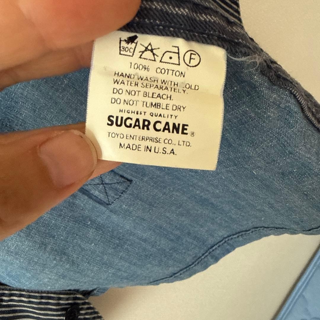 Sugar Cane Hickory Denim Work Vest Size 38 Medium Made In USA Toyo Enterprise
