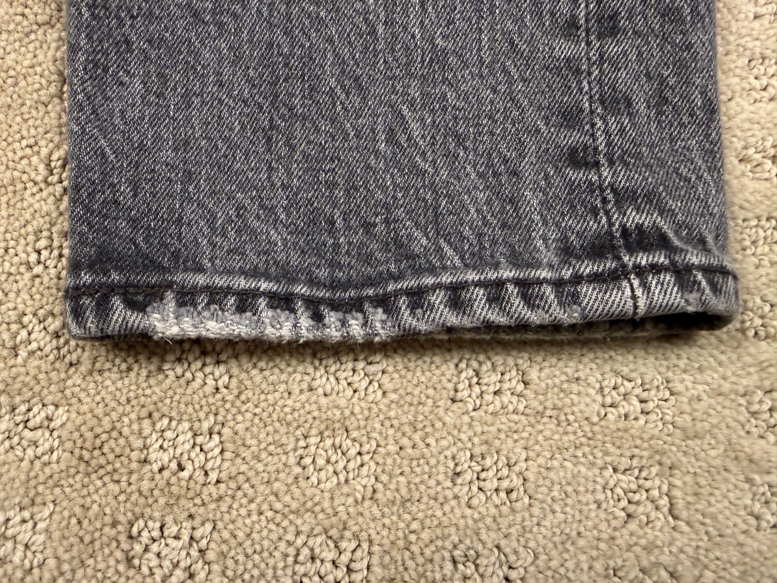 Woman’s Levi’s Wedgie Straight Premium Distressed Black Modern Big E 26×26 #1119