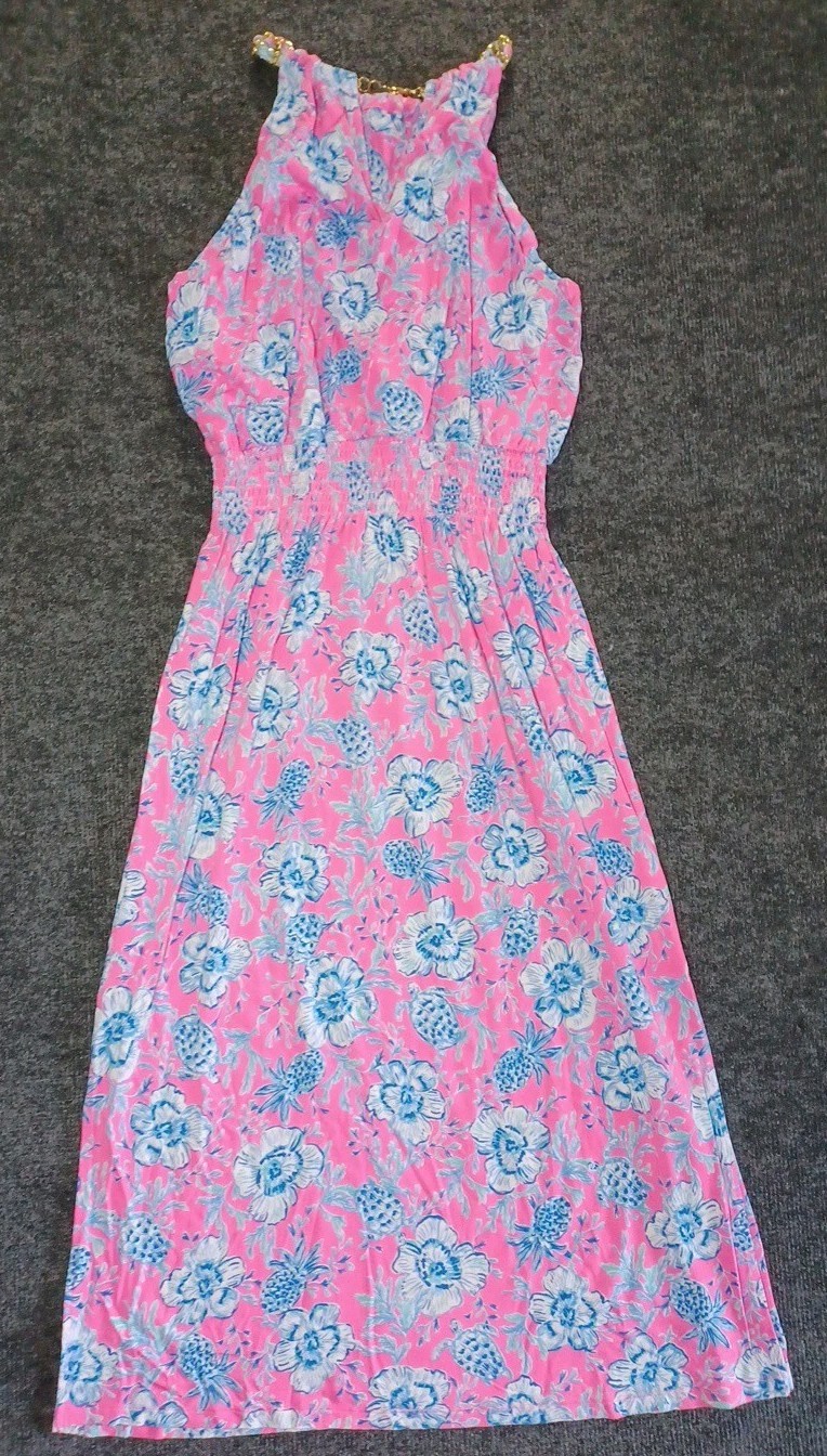 Lilly Pulitzer Gracelyn Halter Midi Womens Large Dress