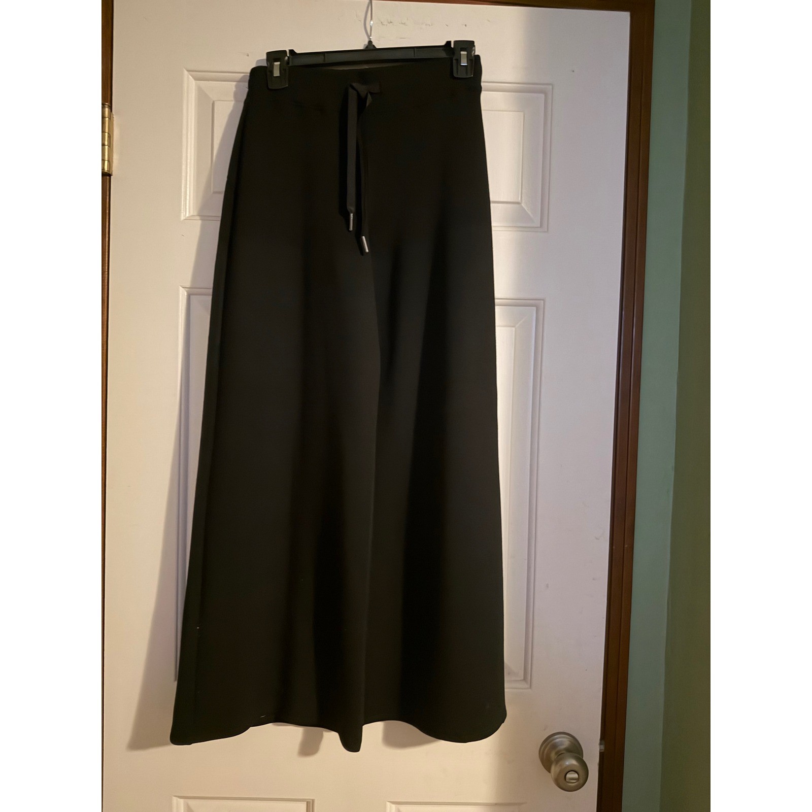 Spanx AirEssentials Wide Leg Pants Black Drawstring Lounge Trousers Small 50239R