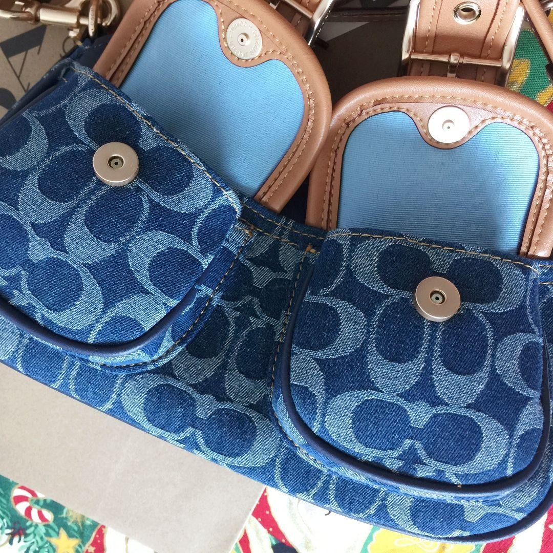 COACH Ashton Baguette Bag In Signature Canvas Denim CY700