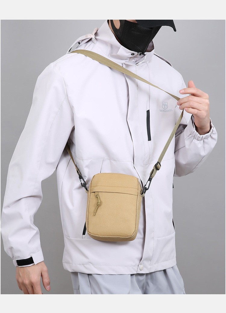 Men’s Canvas Crossbody Bag Mini Shoulder Messenger Bag Casual Travel Handbag