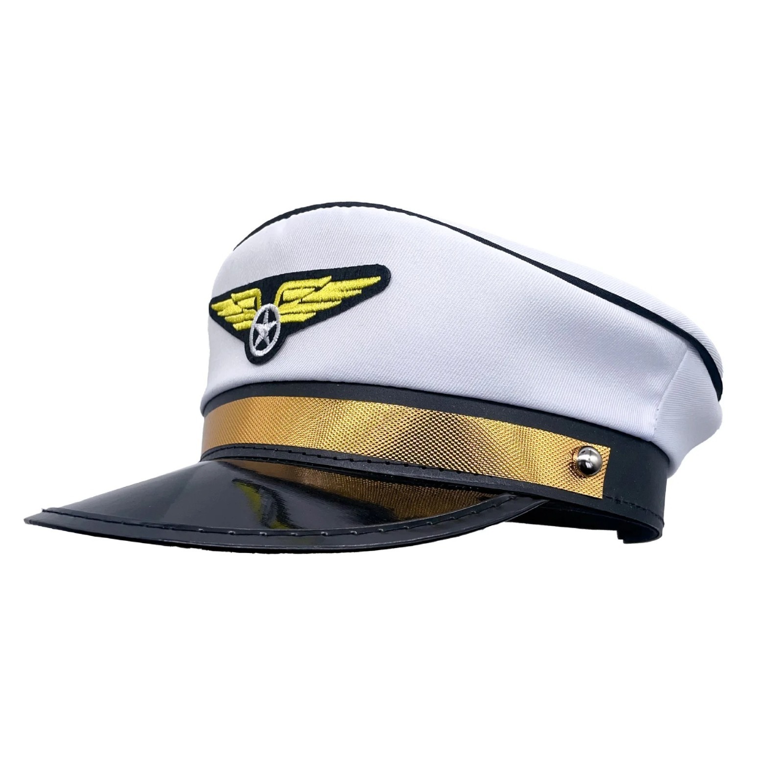 Captain Pilot Hat Men Women Uniform Costume Cosplay Party Stage Flat Cap