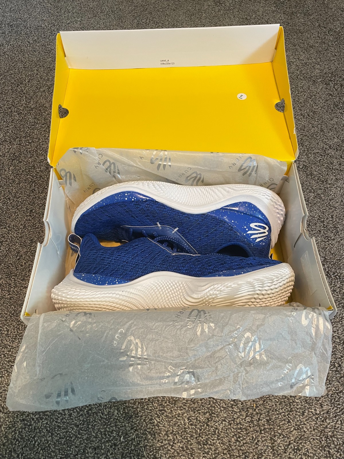 curry 10 flow team royal blue size 11.5