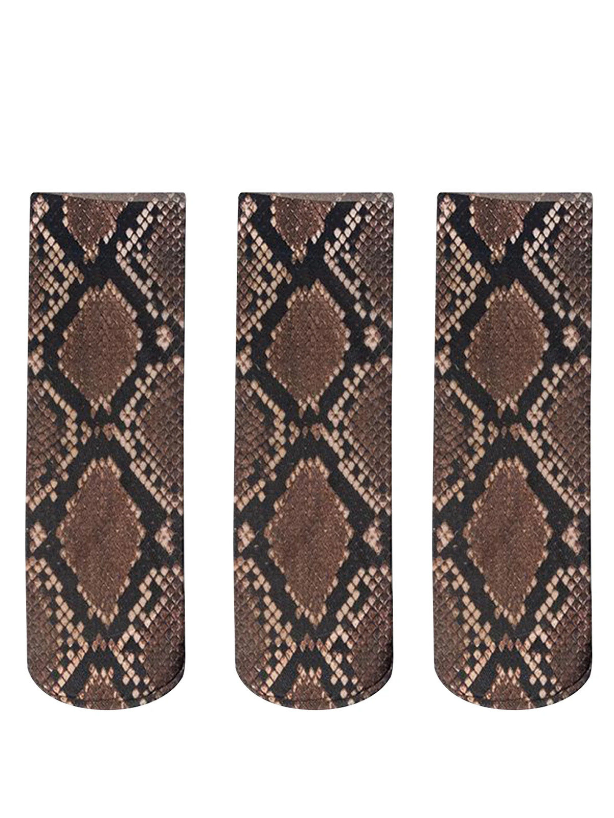 3 Pairs Leopard Large Flower Print Short Socks Stocking High Elastic Comfortable