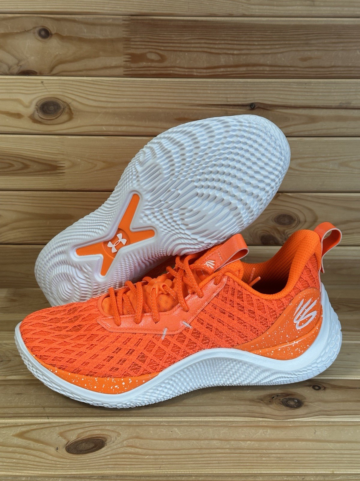 Size 12.5 – Under Armour Curry Flow 10 Team Orange Bang Bright 3026624-800
