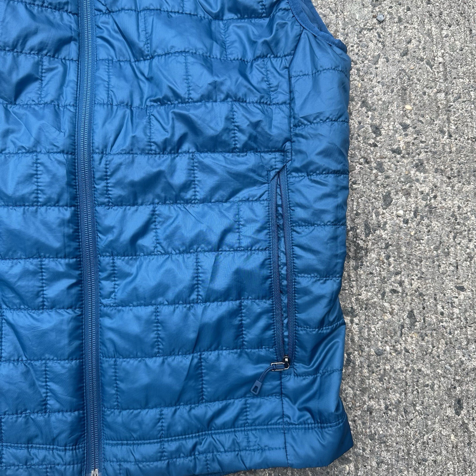 Patagonia Nano Puffer Vest Mens Sz L Blue Quilted Full Zip Outdoor Hiking