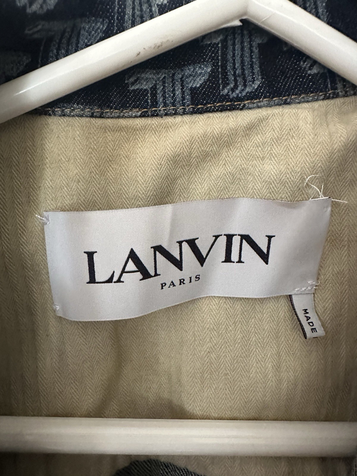 LANVIN PARIS denim Jacket Made In Italy