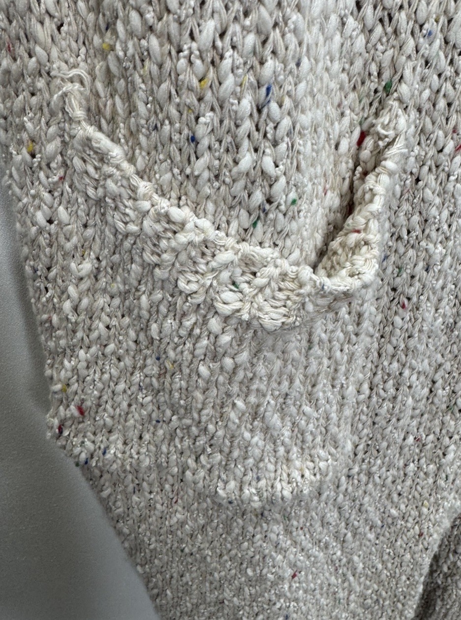 Easel Long Aztec Chunky Cardigan Button Up Hooded Bright Colorful Outdoor S/M