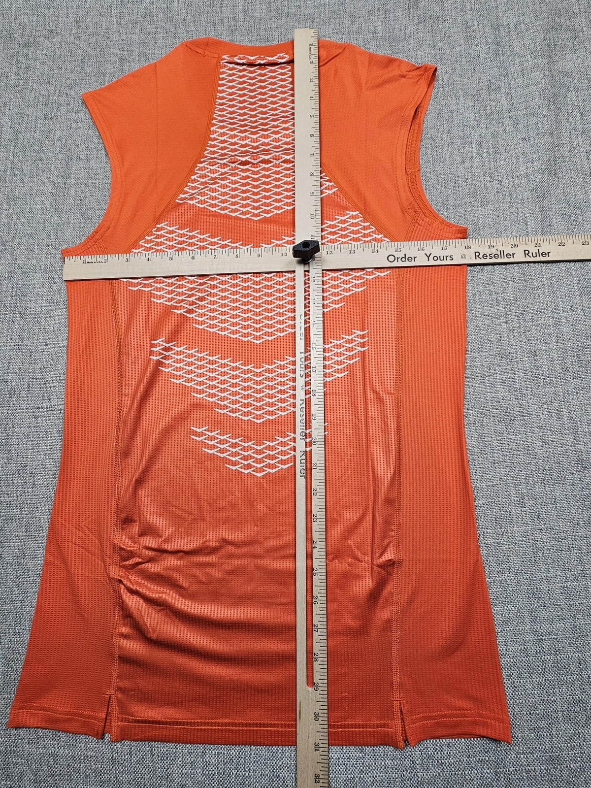Nike Pro Hypercool Shirt Mens XL Orange Compression Sleeveless Training Top