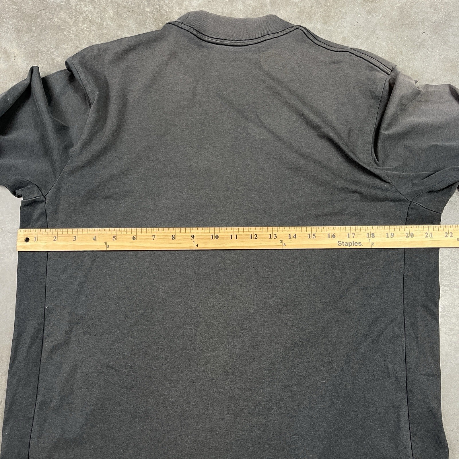 Nike T Shirt Mens Large Black Sun Fade Long Sleeve Mock Neck Distressed Preowned