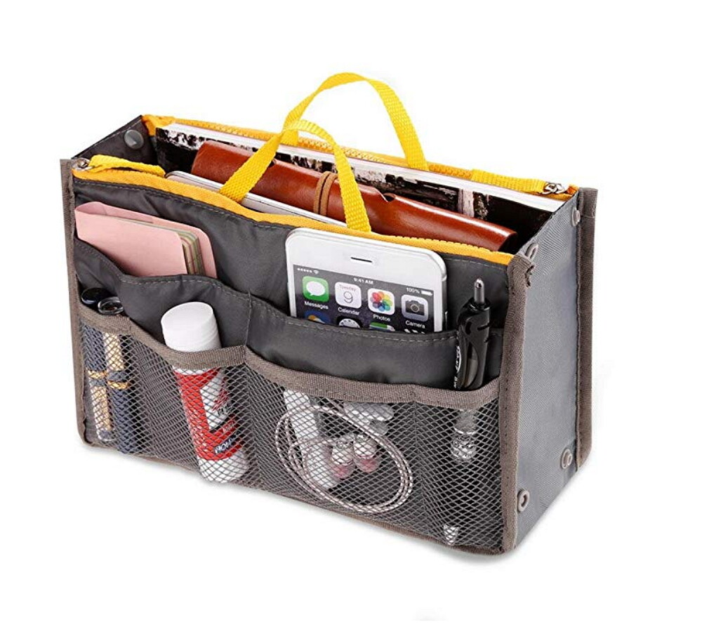 Women’s Travel Handbag Organizer Insert-Multi-Pocket Purse Liner, Tote Organizer
