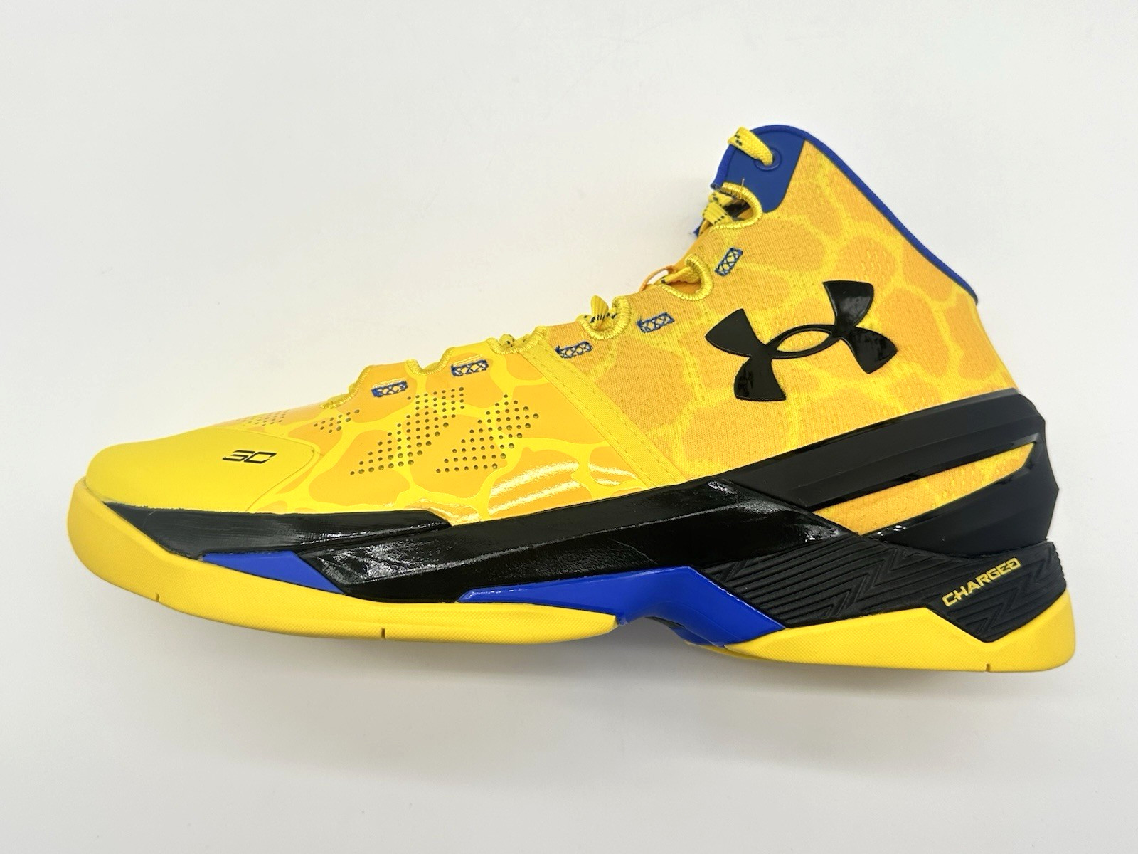 Under Armour Curry 2 Men’s Size 9.5 Double Bang Basketball Shoe Gold 3026281-700