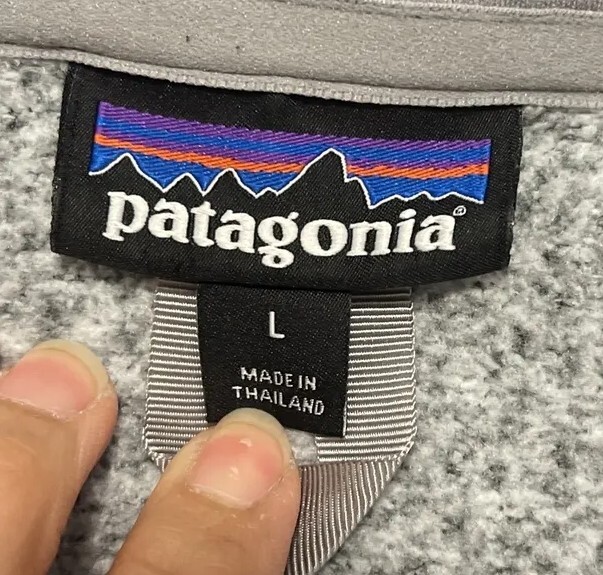 Patagonia Womens Size Large Gray Better Sweater 1/4 Zip Jacket Fleece LOGO 25617