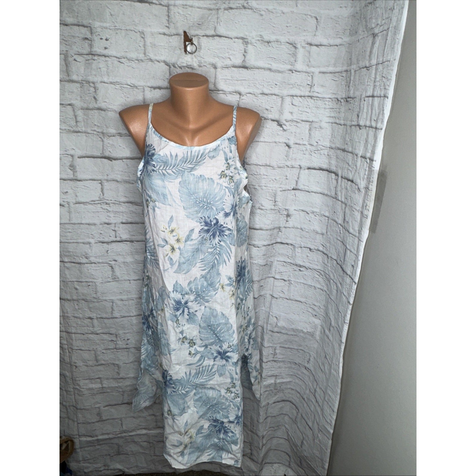 NWT Lungo L’arno Sz M, 100% Linen Made in Italy Pockets! Dress, Coverup