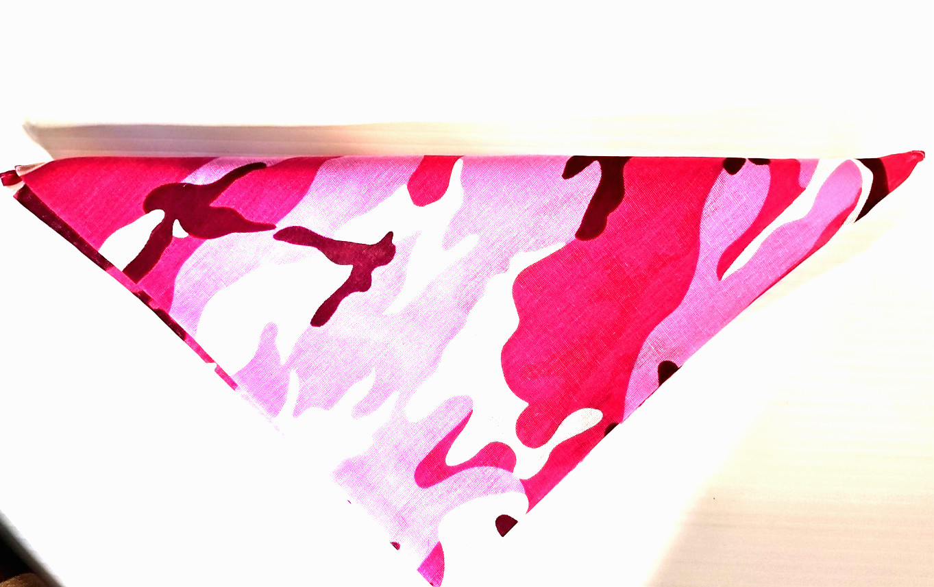 Bandanas / Scarves Set of 2 Classic Camo Print in 5 Color Patterns 21″x21″ Poly