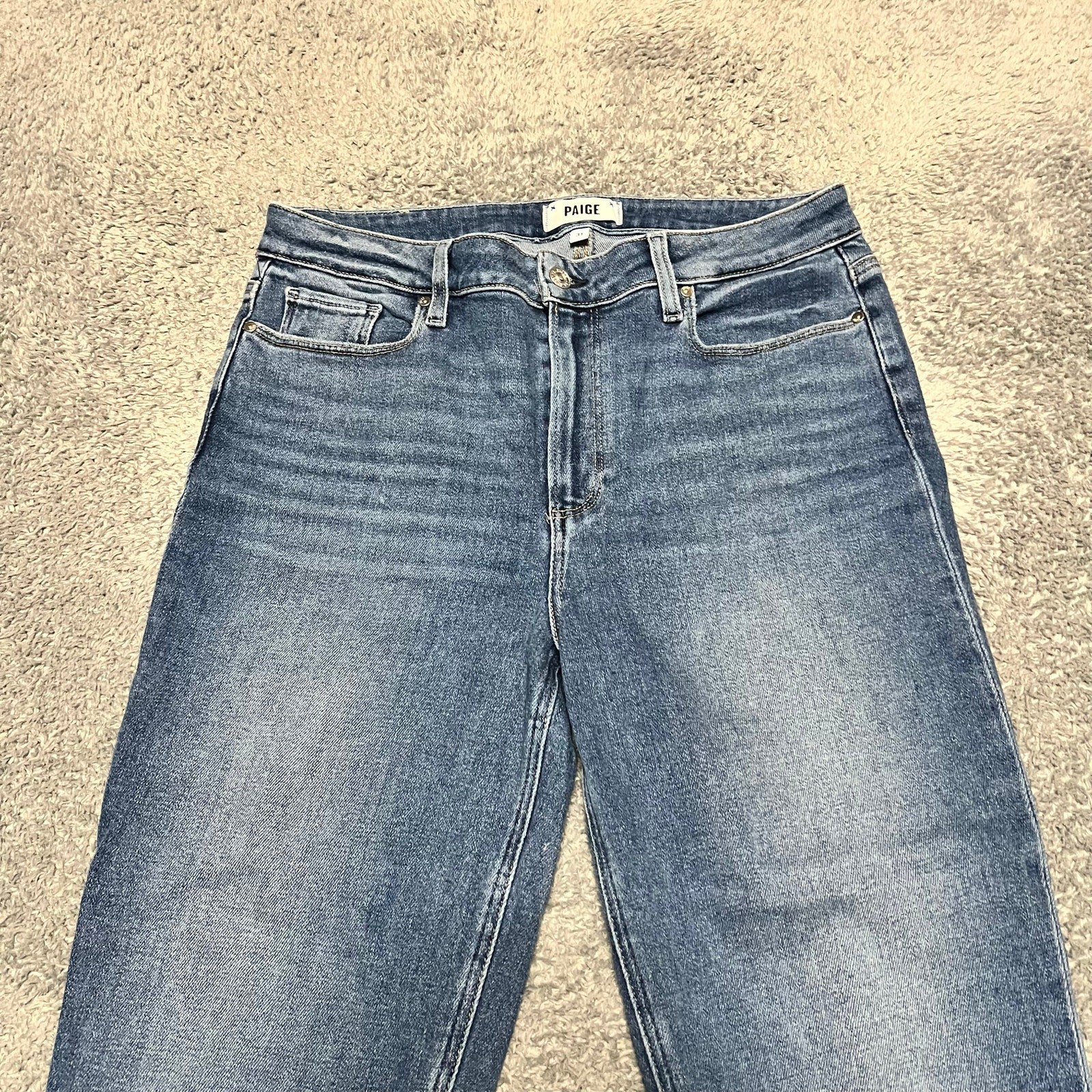 Paige Jeans Womens 31 (32×27.5) Cindy Raw Hem Straight Leg High Rise