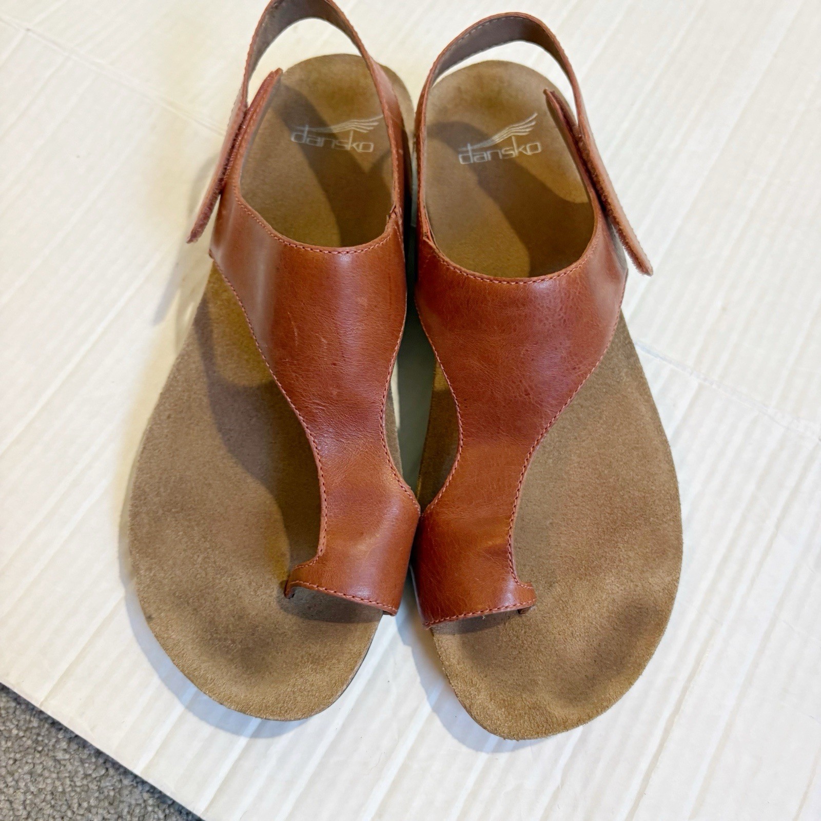 Dankso Women’s Reece Sandal Orange Waxy Burnished Leather Size 10.5 or 11 EU 41