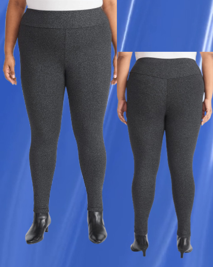 LOT of 2 Terra & Sky Women Plus 4X 28W-30W High Waist Ankle Length Leggings 27″