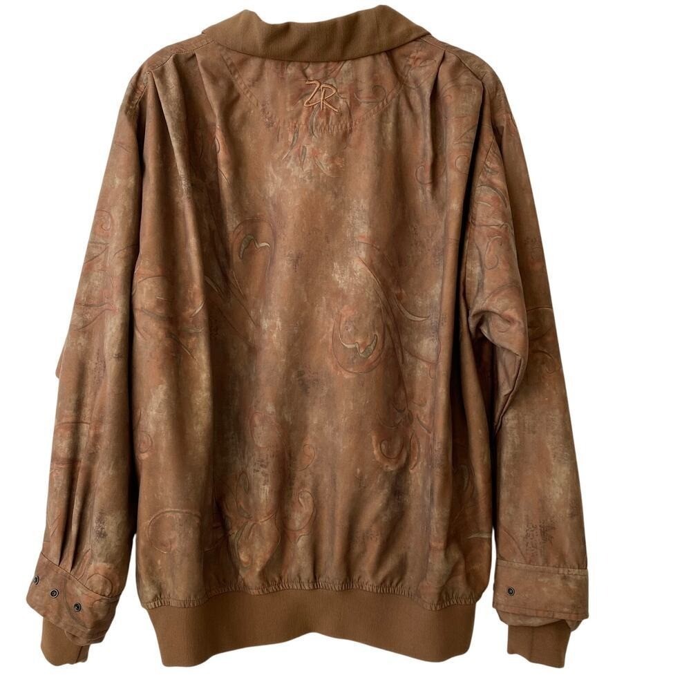 VTG 90s Zero Restriction Womens Golf Jacket M Brown Old Money Outdoor Made InUSA