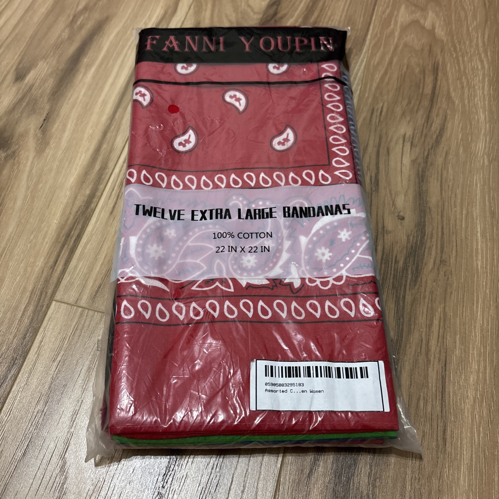 12 Pack Bandanas 100% Cotton 22×22 inch Large Multi-Purpose Paisley Scarf Mask