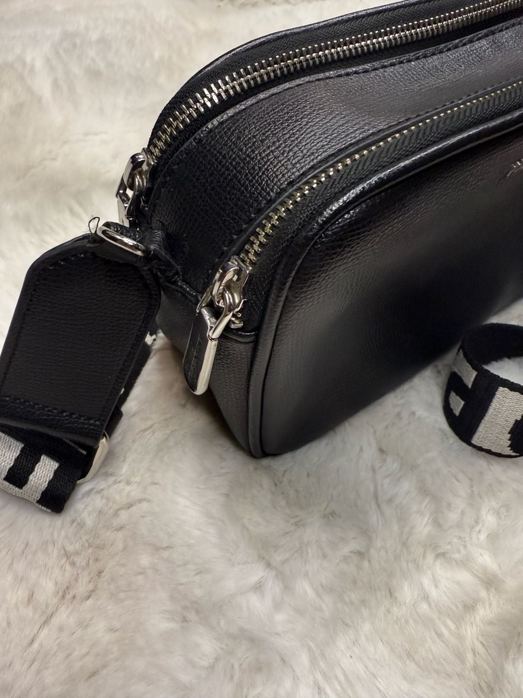 KARL LAGERFELD PARIS Maybelle Camera Crossbody Bag with Logo Webbed Strap