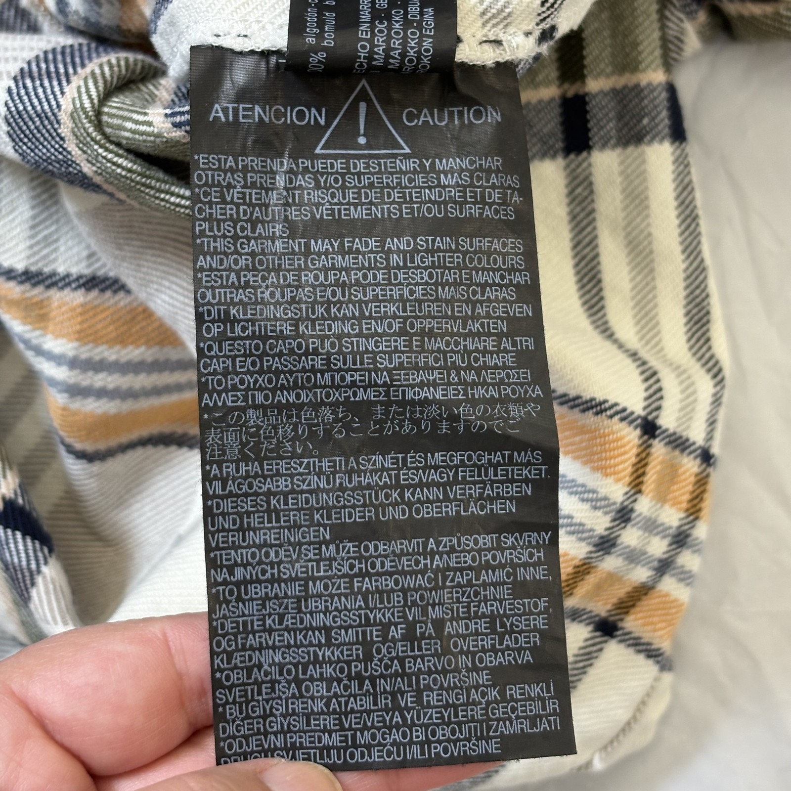 Zara Mens Jacket, plaid zipper size Large white/orange/gray/blue/green blouson