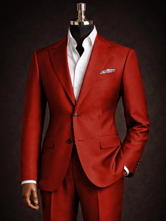 Peak Lapel Men’s Suits Formal Workwear 2Pcs Coat Business Casual Slim Blazer