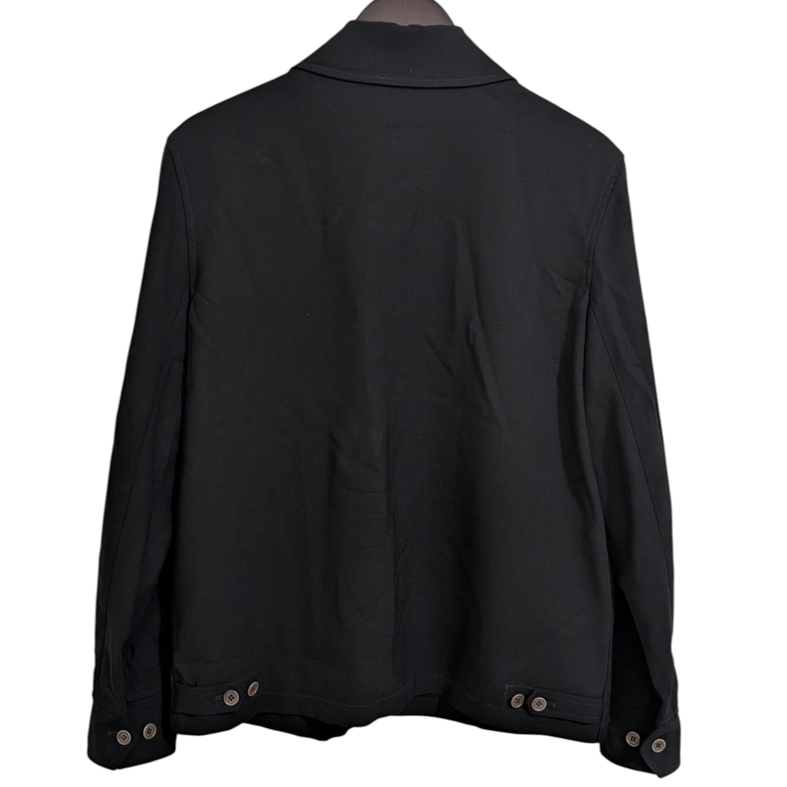 TSE Men’s Black Minimalist Full-Zip Harrington Jacket Medium
