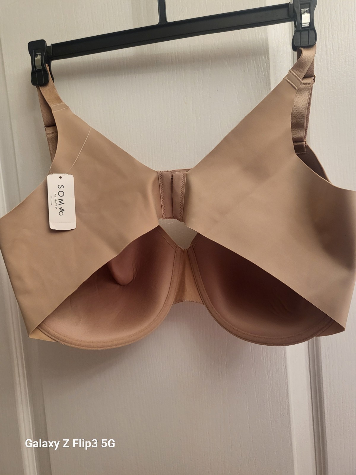 Soma Vanishing 360 Full Coverage Bra 42DDD Beige Underwired Hook & Eye Adj
