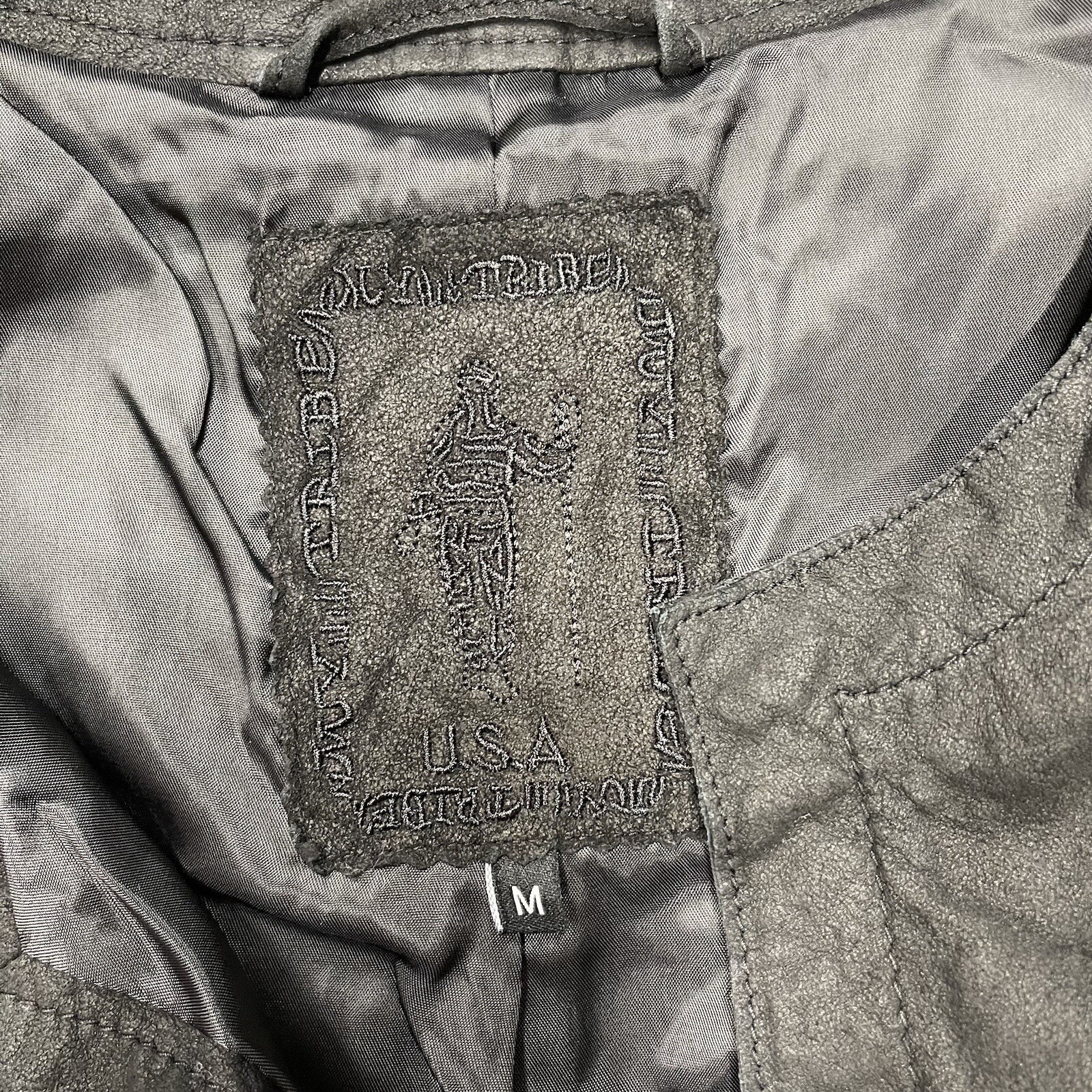 My Tribe Black Suede Leather Jacket Light Weight Medium