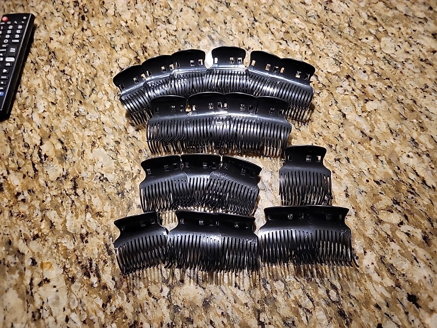 18 pieces Black Hair Claw Jaw Clip Clamp Comb Plastic Hair Care