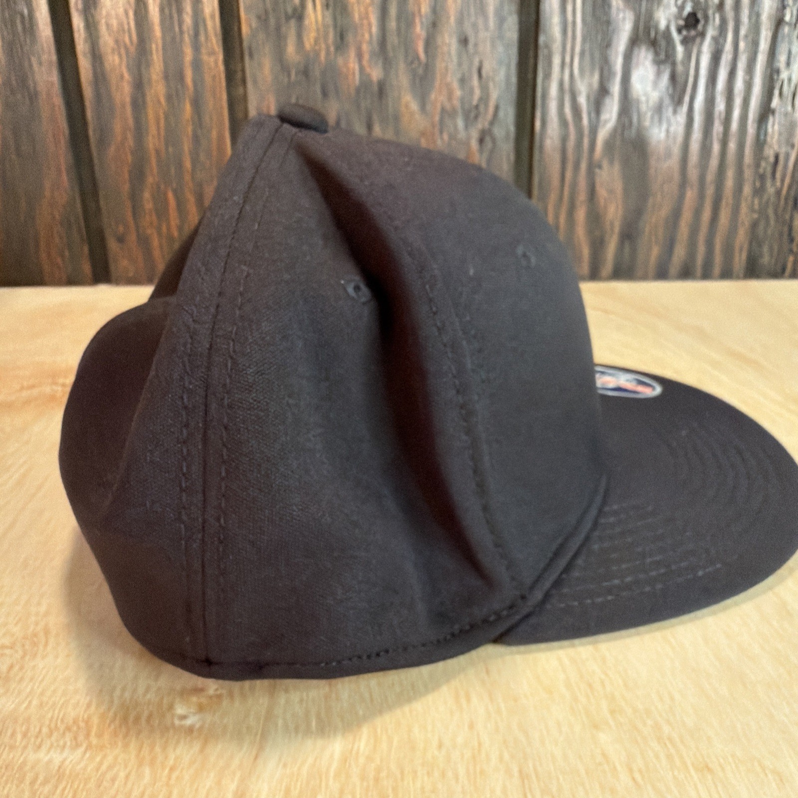 The Game Blank Stretch Fit Hat Cap Baseball Fitted M Medium Black Umpire Flat