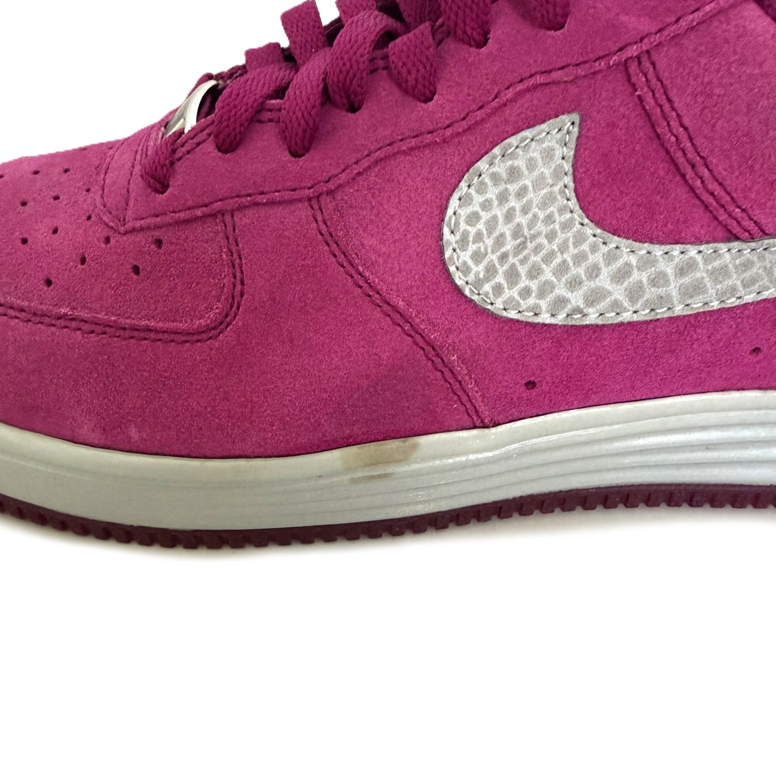 Nike Air Lunar Force 1 Reflect Raspberry Suede Sneaker | 616774-600 | US M 9