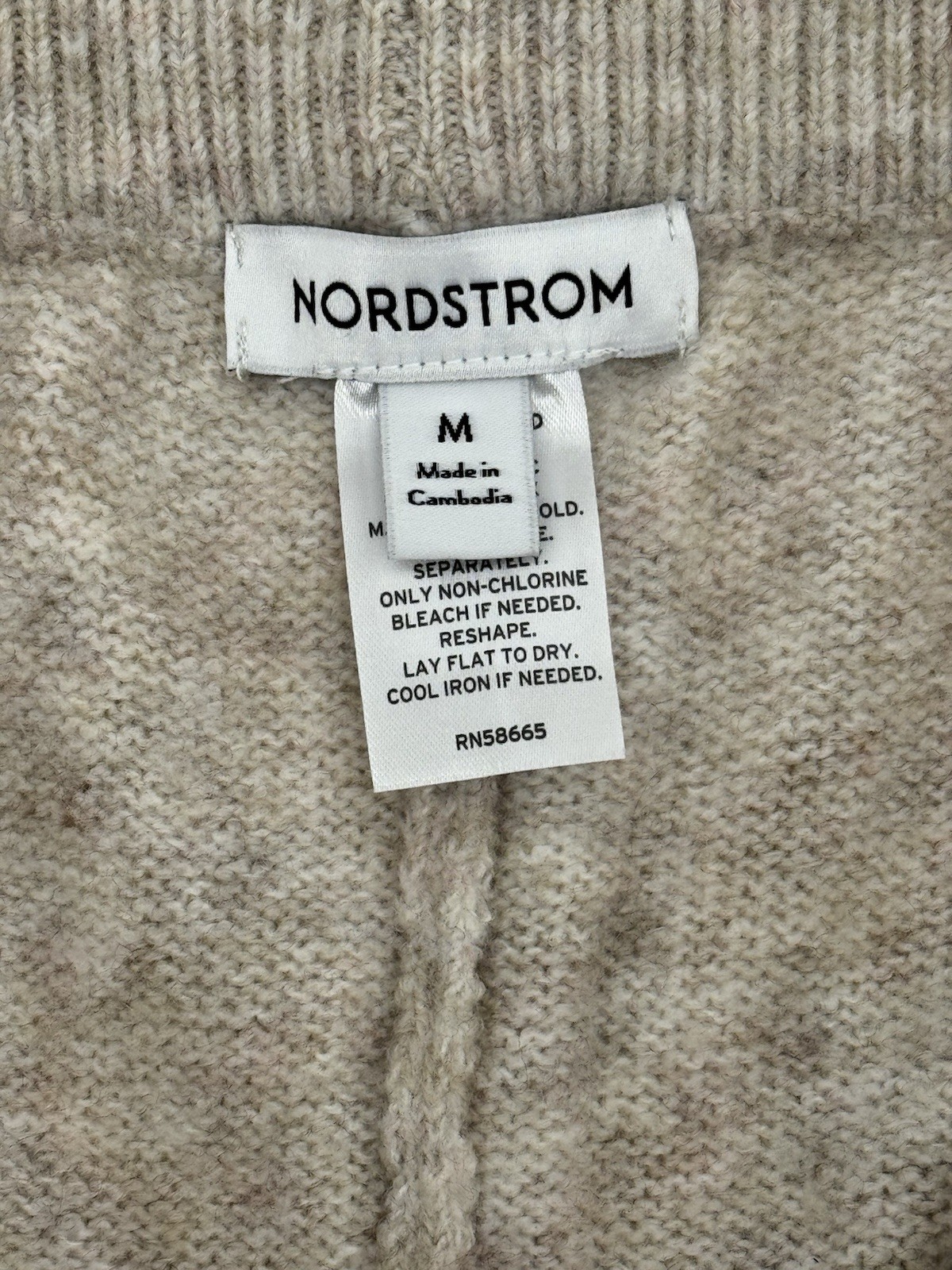 Nordstrom Wide-Leg Knit Pants In Taupe Size Medium