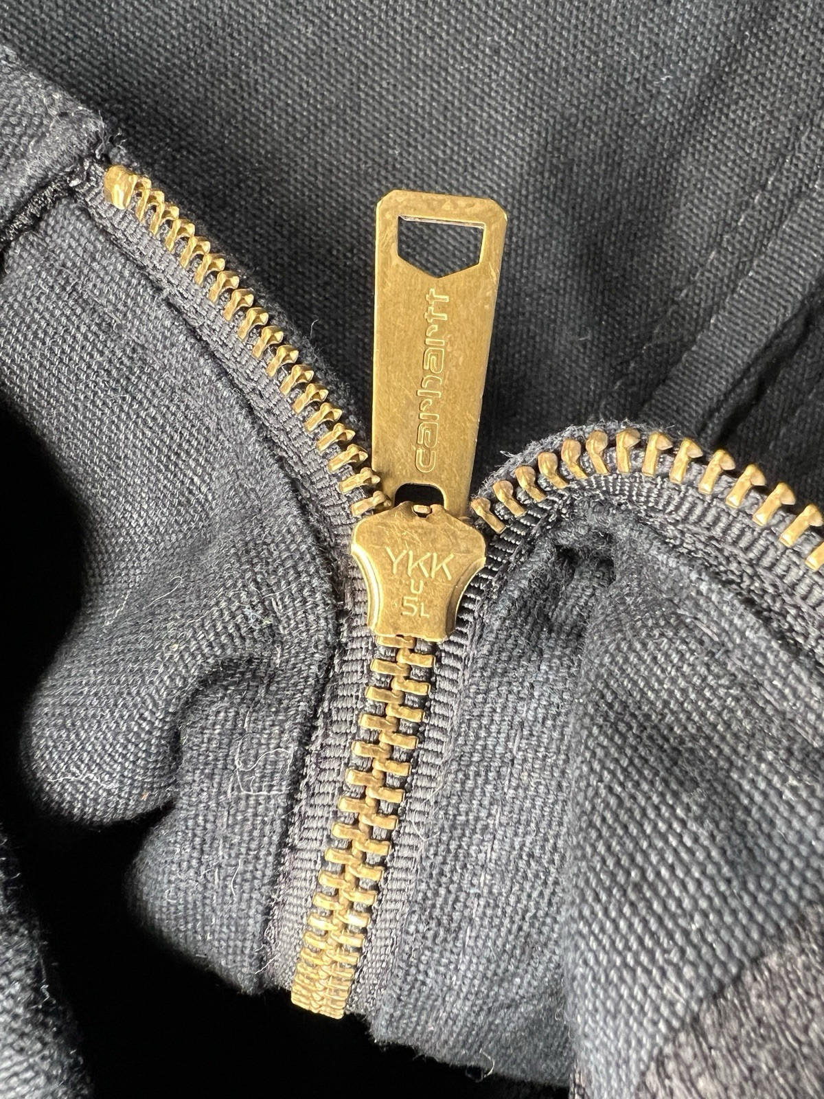 Carhartt Men’s Full-zip lined Hooded Black Canvas Jacket J131, USA|Size:3XL Tall