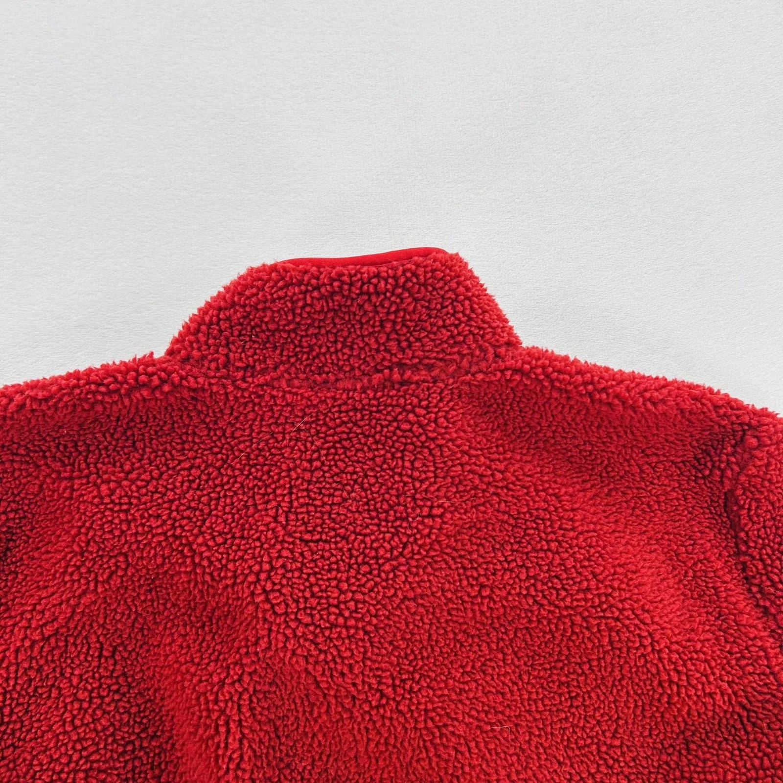 Levi’s Jacket Mens Large Red Sherpa Fleece Snap Pullover Anorak Warm Lined