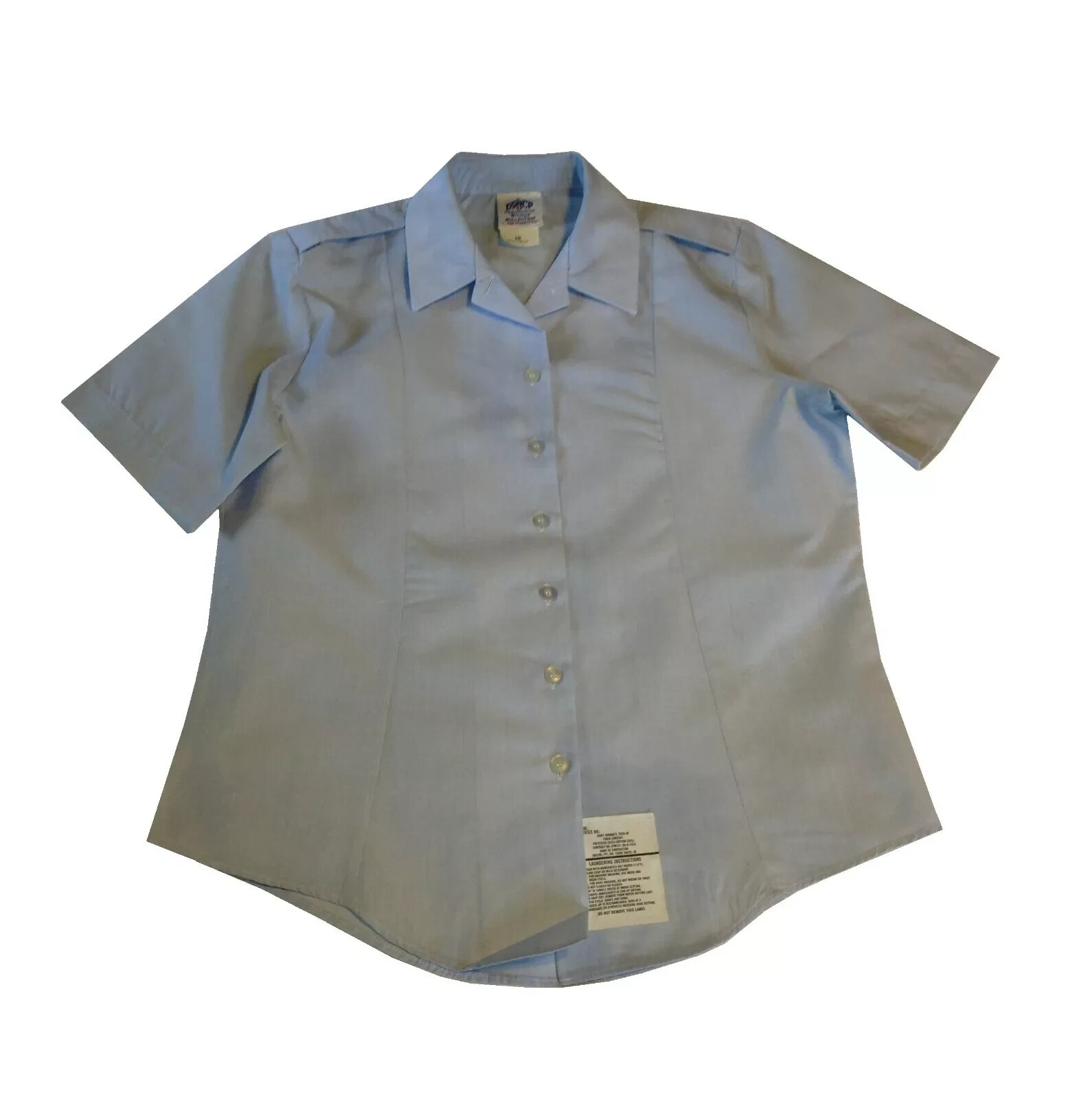 FEMALE WOMEN’S AIR FORCE USAF CIVIL AIR PATROL BLUE SHORT SLEEVE SHIRT TUCK IN