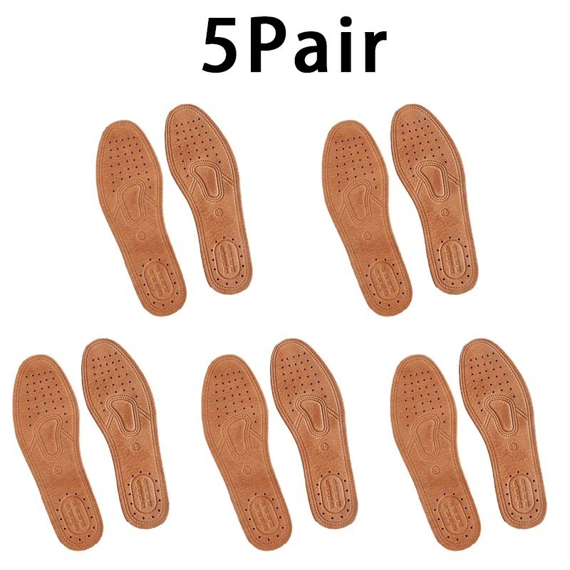 Real Cowhide Insole Leather Shoes Boots Shoe Inserts Soft Breathable Deodorant A