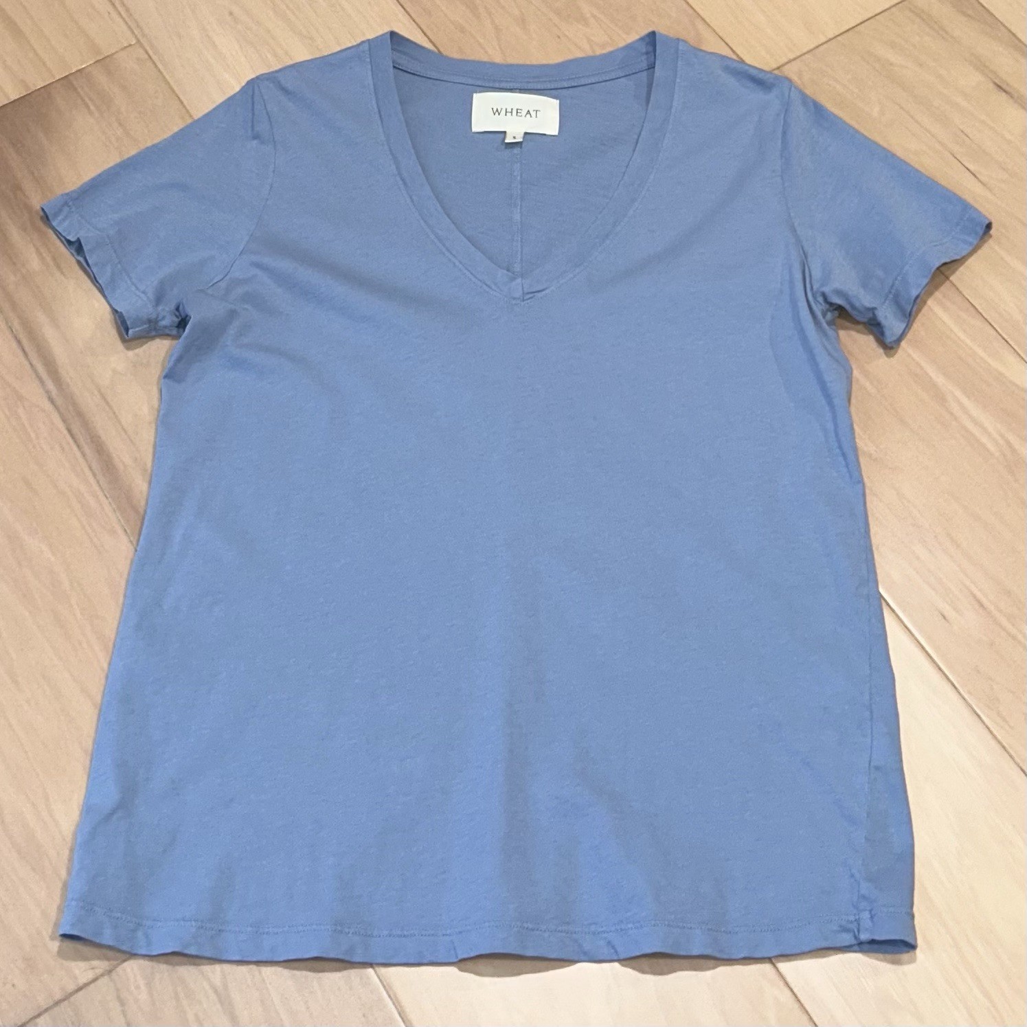 WHEAT Manhattan V-Neck Top Short Sleeve Women’s Small