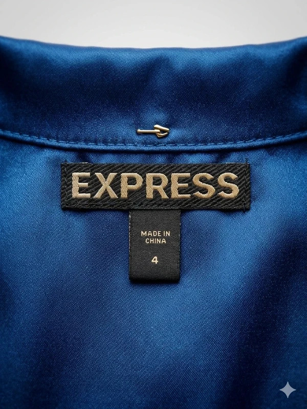 Express Royal Blue Satin Cocktail Party Dress