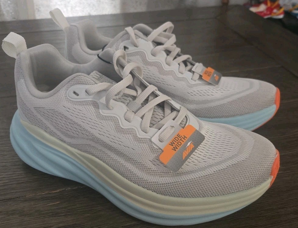 Avia Women’s Comfort Performance Sneakers Gray WideWidth Walking Dupe 7½W,8½W
