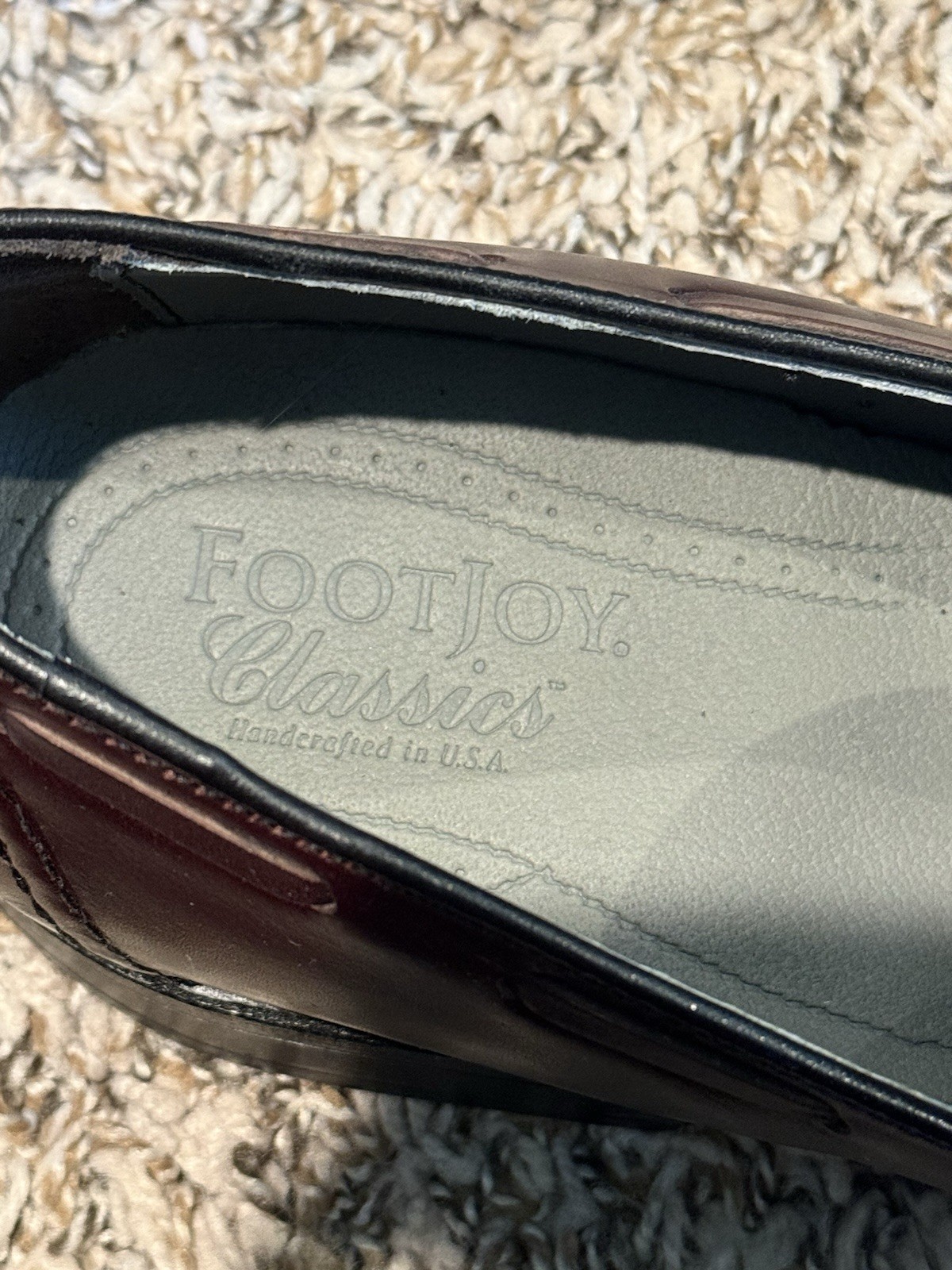 FootJoy Size 9.5D Men’s Brown Leather Tassel Loafer Classic Dress Shoe New WBox