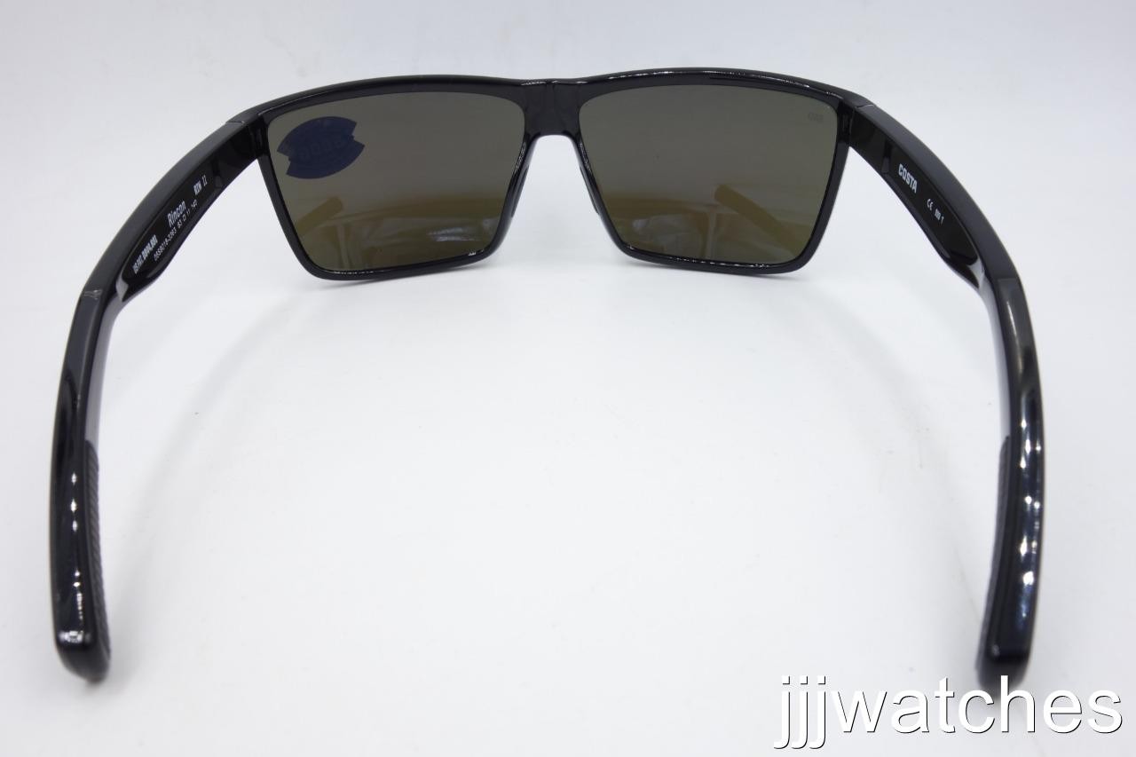 Costa Del Mar Rincon Shiny Black Blue Mirror 580G Sunglasses 06S9018 90183363