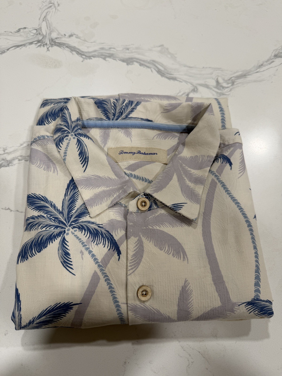 Tommy Bahamas Beautiful Palm Trees Men’s Shirt Sz XX Large Silk & Polyester