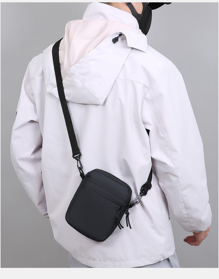 Men’s Canvas Crossbody Bag Mini Shoulder Messenger Bag Casual Travel Handbag