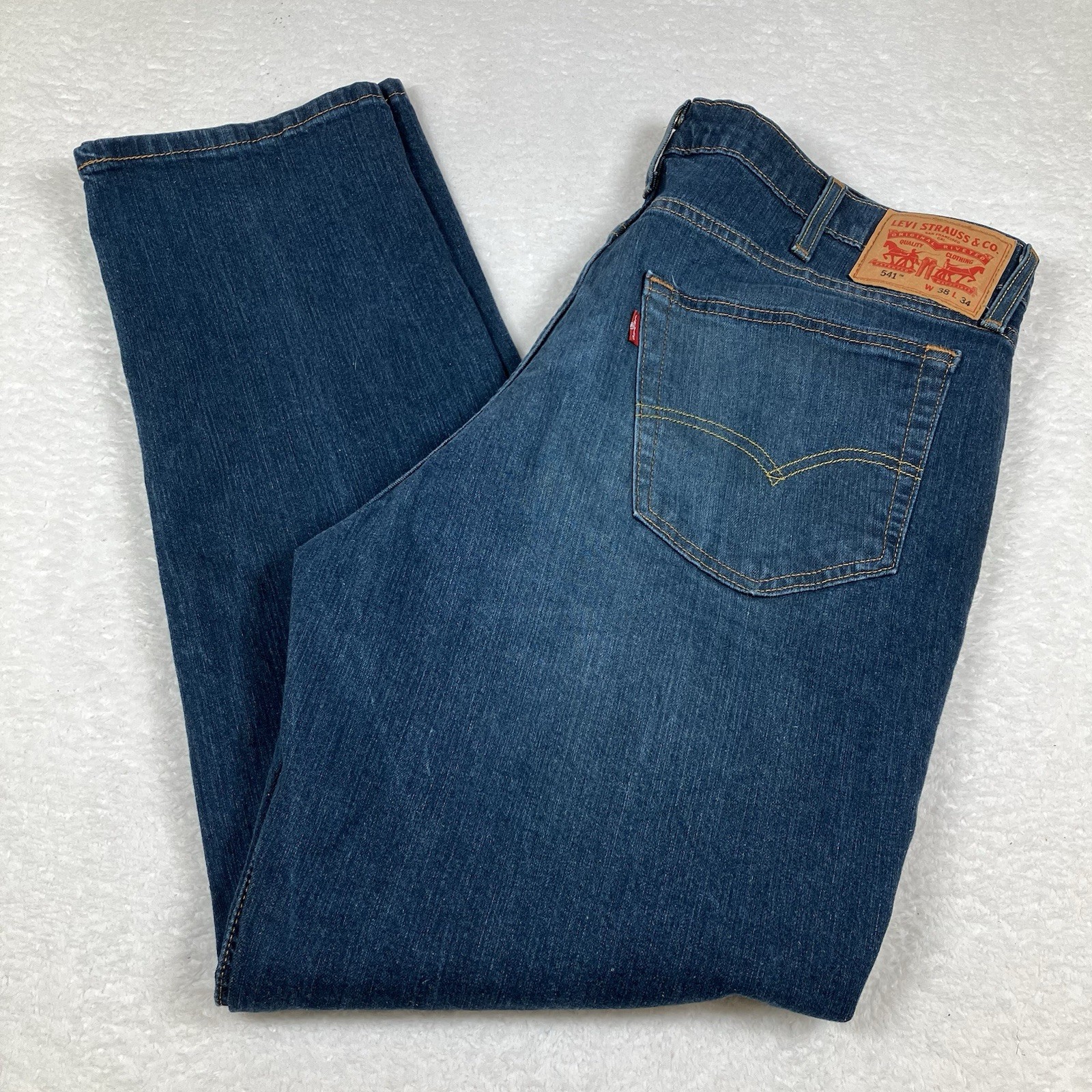 Levi’s 541 Athletic Taper Men’s Stretch Blue Denim Jeans Tag 38 x 34 (38W x 32L)