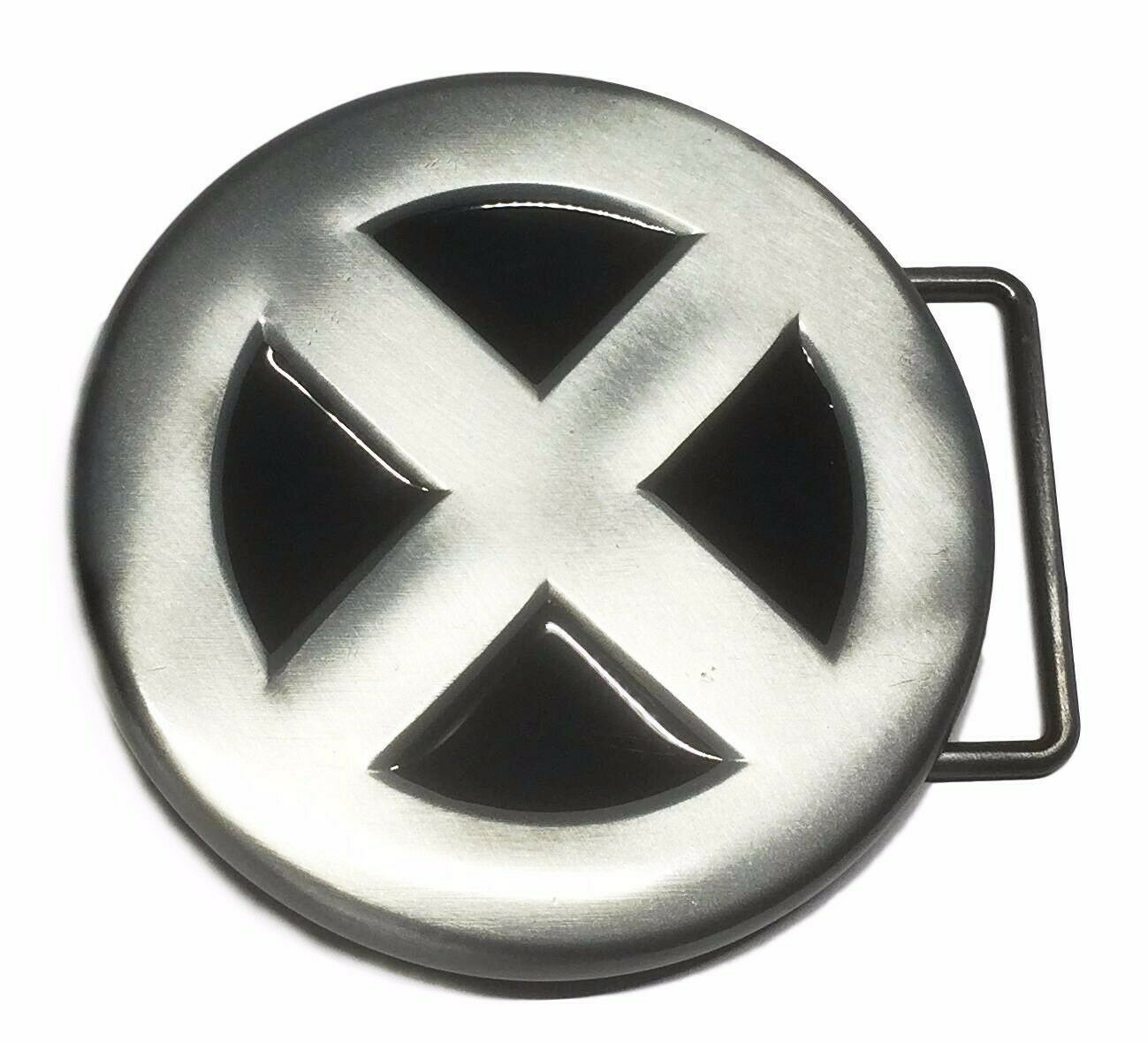 X-Men Superhero Logo Silvertone Metal Belt Buckle