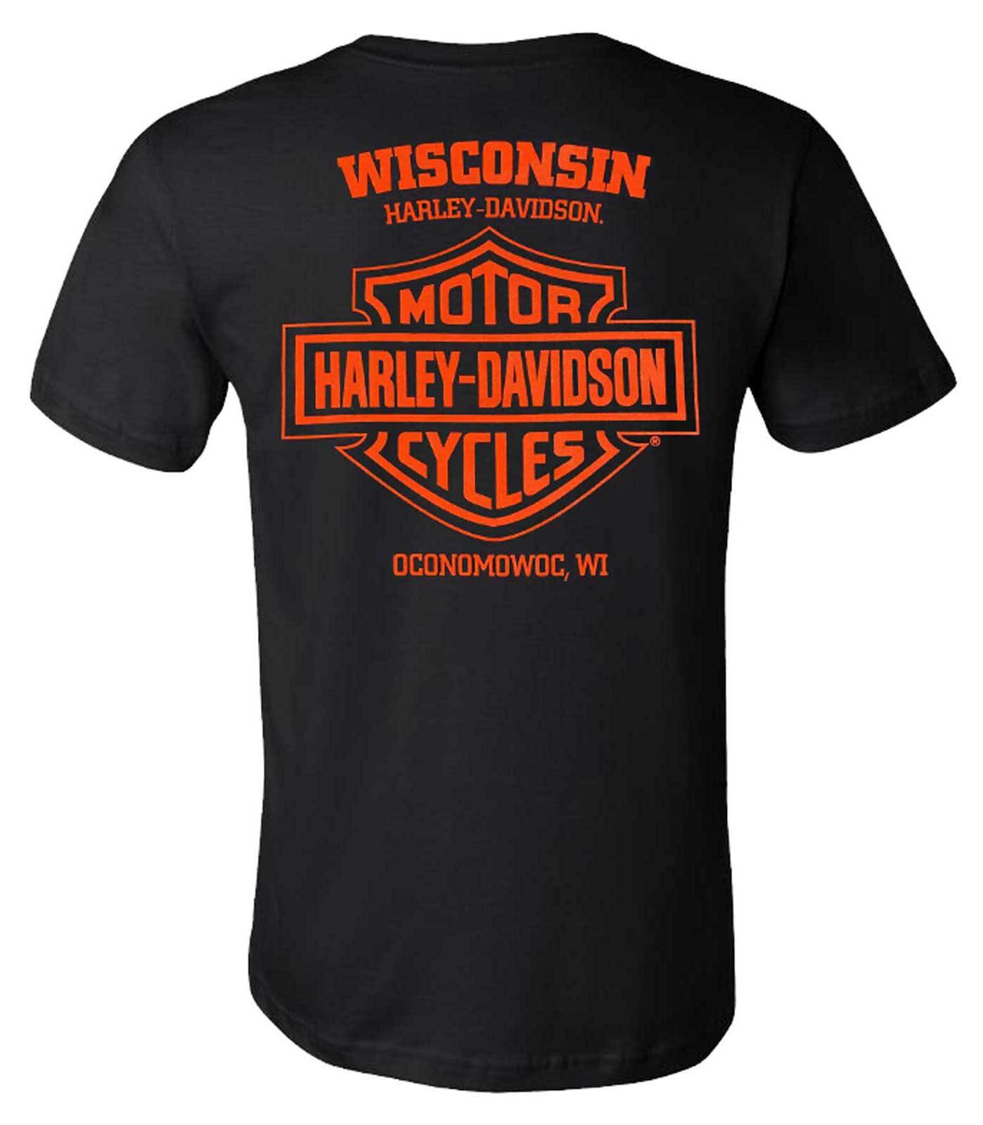 Harley-Davidson Men’s Fast Lane Crew-Neck Short Sleeve Cotton T-Shirt – Black