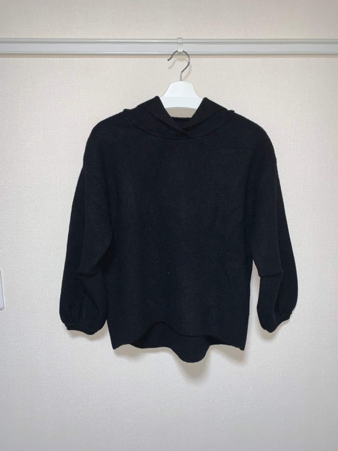 luffy Oversized Pullover Top Mock Neck Women One Size Black Ivory